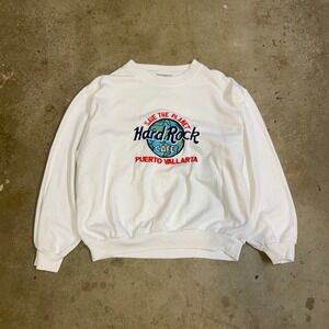 Hard Rock Cafe Puerto Vallarta Save The Planet Sweatshirt‎ Mens White